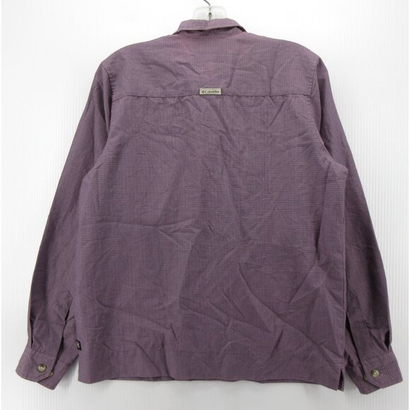 VINTAGE Columbia Top Small GRT Shirt Loop Collar Plaid Hiking Camp - Picture 8 of 12